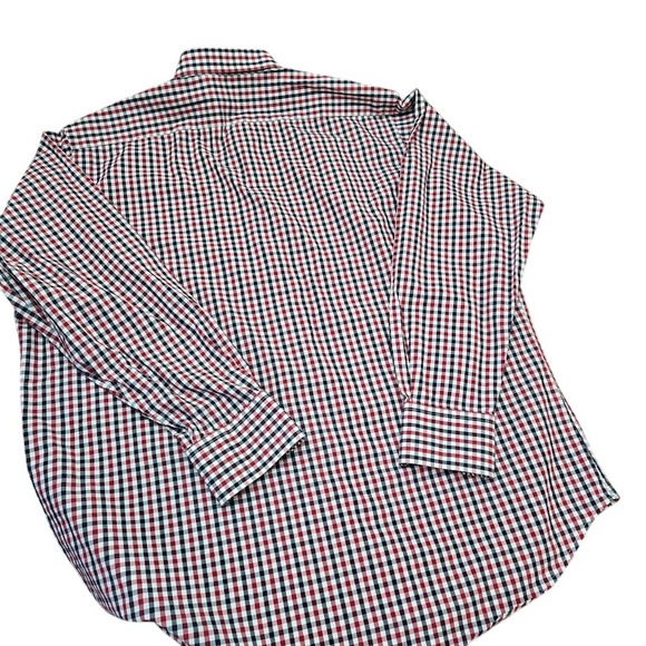 2 Jack Stone Gingham Dress Shirt Long Sleeve Button Down Size XL - Picture 6 of 11